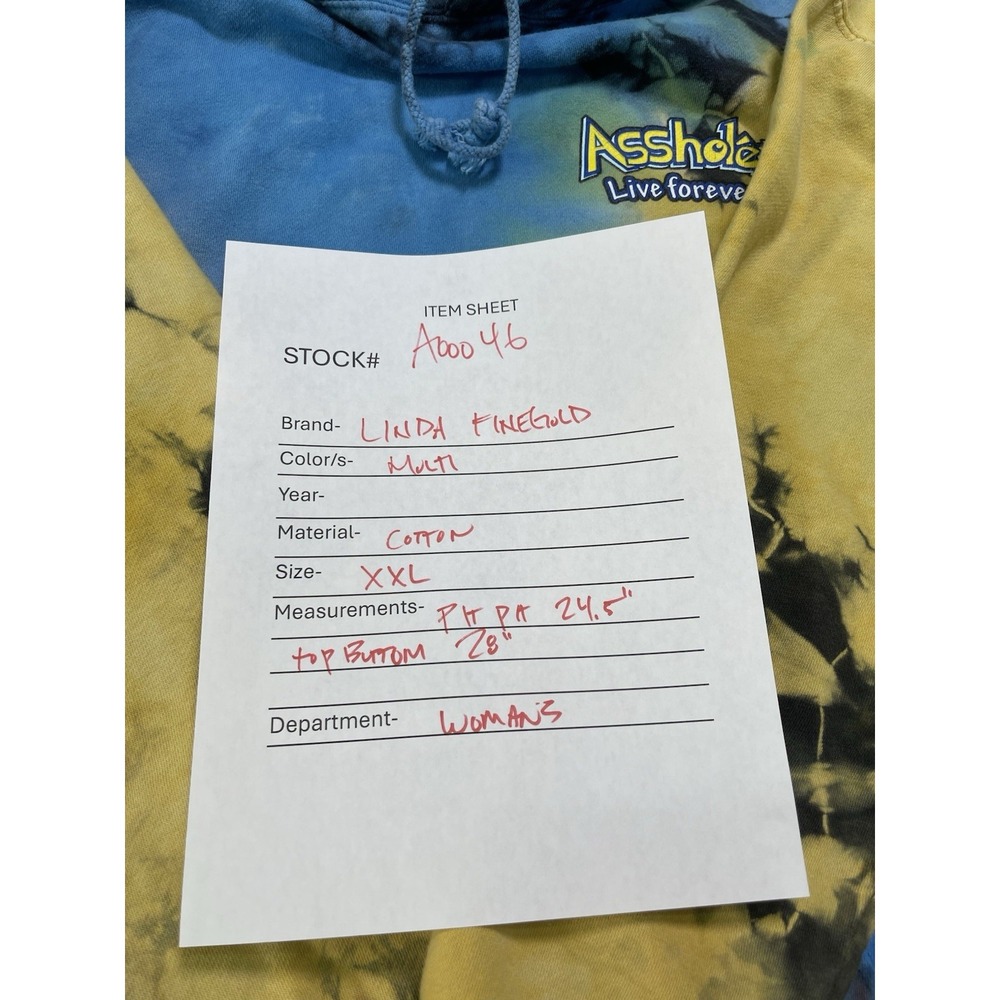 Pikachu Assholes*s Live Forever Pullover Hoodie Men's Size XXL  Linda Finegold - Picture 9 of 9